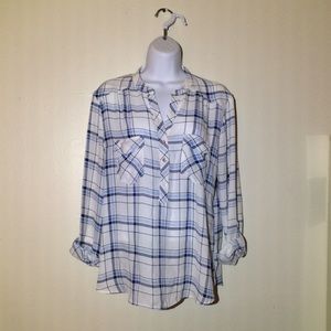 Timing plaid blouse